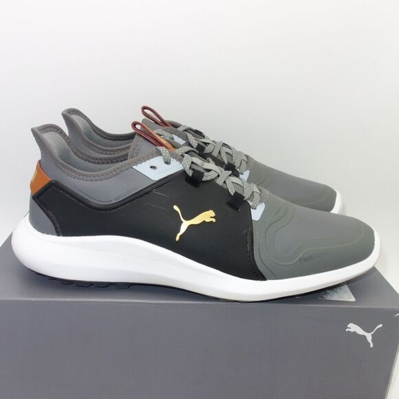NEW PUMA IGNITE FASTEN8 Spikeless Golf Shoes Men\'s 7 Black Gray Gold main image 10